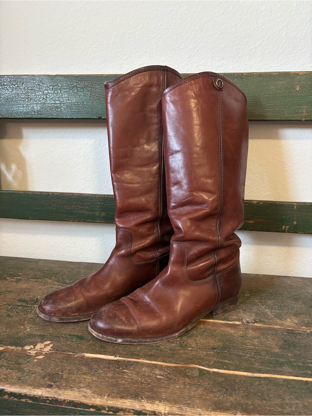 Frye Tall Leather Riding Boots - Brown